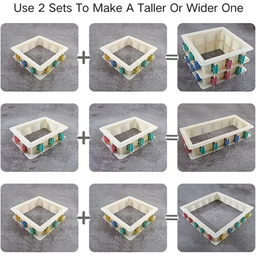Adjustable Mold Housing Kit for Silicone Molds Making,Reusable Housing Frame for Silicone Rubber Mold Making Combination 2