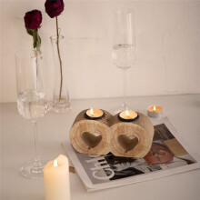 Heart Shaped Candlestick Candle Holder Tea Lights Rustic Wedding Candles Valentine'S Day Room Decoration