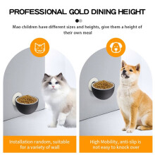 Hondenwaterbak aan de Muur Bevestigd Katten voor Kleine Honden Waterdispenser voor Huisdieren Drinkbak voor Kittens Verhoogde Staande Schaal