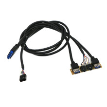 60cm Front for Case Panel Usb3.0+Usb3.0 High Definition Audio Jack Port I/O Board Internal Cable  Hub Wired Network