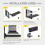 Vertical GPU Mounting Bracket with PCI-E 4.0 X16 Riser Cable Video Card Support Kit 90 Degree Right Angle Black 2