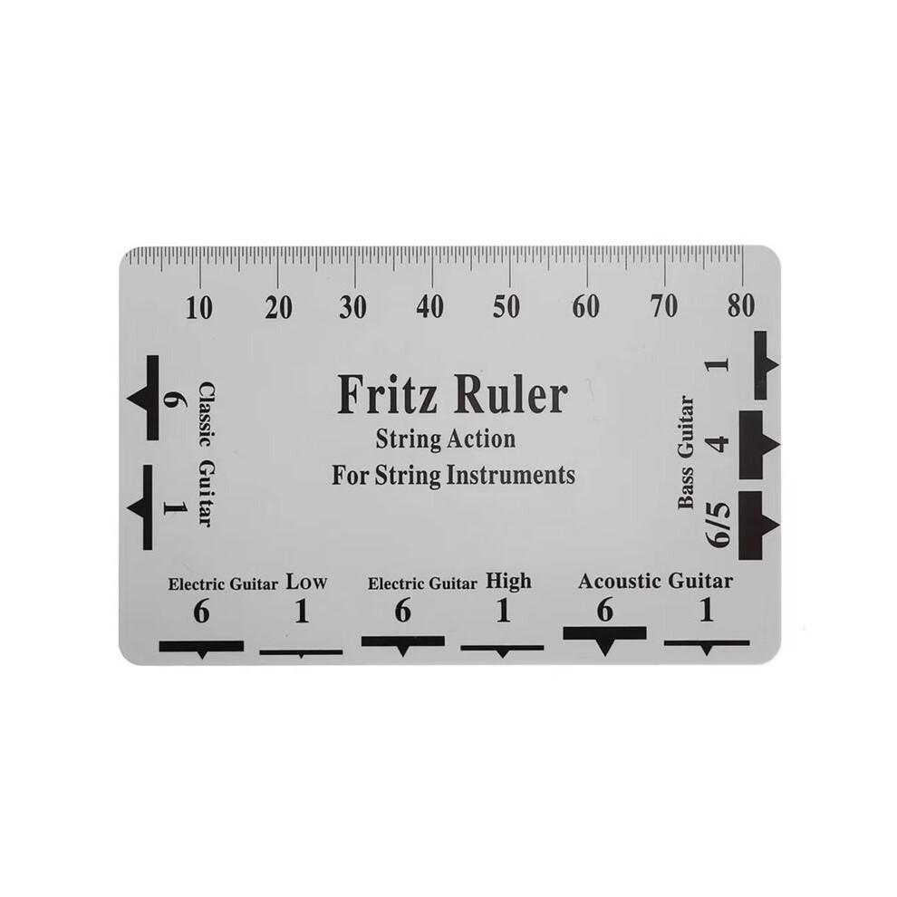 Guitar String Height Measurement Tool Multifunctional Guitar String Specification Ruler Card Luthier String Tool 6031820728441