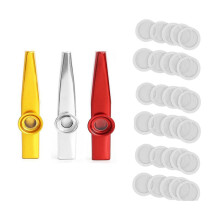 3 Ensembles D'Instruments de Musique Kazoo en Métal pour Guitare Ukulélé Faciles à Apprendre