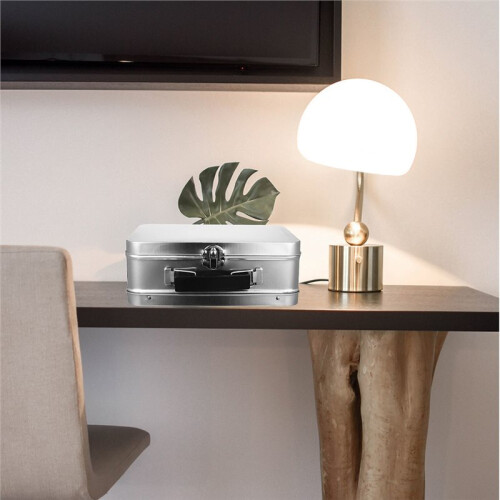 White Handle Tinplate Storage Box Large Capacity Desktop Ganizer Gift Tin Carry Box for Candy Coins Iron Tin Box 1