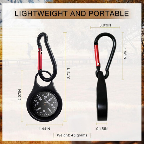 Pocket Compass, Portable Compass Keychain, Upgraded  Compass with Waterproof Function 2