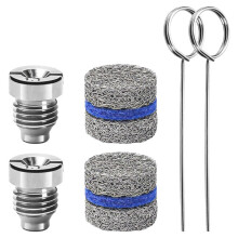 1.1mm Hole Foam Cannon Nozzle Kit for Foam Cannon Replacement Threaded Nozzle Tip and Mesh Filter with Cleaning Tool B