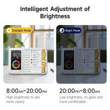Minuteur Visuel pour Enfants et Adultes, Minuterie TDAH avec Tableau Planification pour Horaires, Minuterie de Tâches, Minuterie Visuelle pour