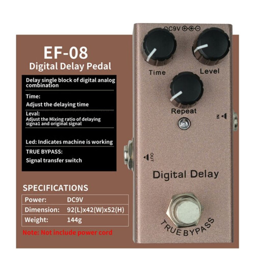 Elektrisk Gitarreffektpedal  Digital Delay Basgitarrpedaler Digital Delay 1