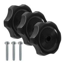 3 Pack Black 1inch Shaft RV Window and Vent Knob Interior Hardware Window Replacement Trailer Knob RV Window Knob