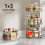 2 Tier Organizer, 9.25Inch Turntable for Cabinet, Stackable Turntable Organizer Rotating Spice Rack Organization 4