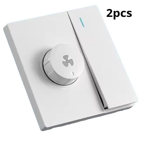 Brushed Eu Universal 1gang 2way Light  with Fan Speed Control ,Range Hood Ceiling Fan  Panel AC 1