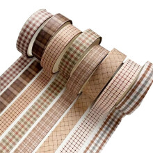 Vintage Flower Grid Travel Landscape Material Collage Washi Tape New Style DIY Journal Stationery