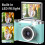 4K CCD 8X Digital  Camera for Student 48MP Compact Digital Photography Camera 180 Flip Screen Selfile Camera White 9