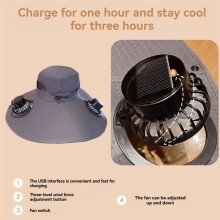 For Outdoor Camping Fishing Hiking Sunscreen Fisherman Hat Solar Fan Cap Portable Solar Charging Cap with Two Fan