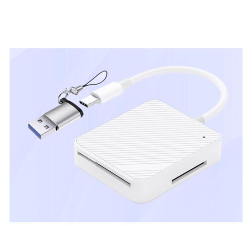 Multi-Function Phone OTG 4 in 1 Card Reader Type-C USB  Media M2  SM XD Memory Cards Reader Read Simultaneously 2