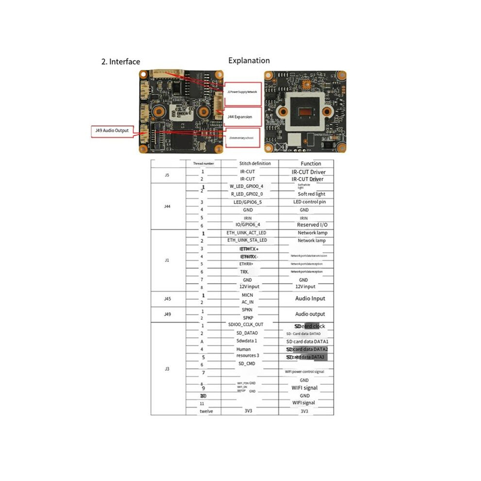 2Pcs 4Mp Ip Camera Module H.265 Gk7205v500 Face Motion Detection Ip Camera Board Rtsp For Cctv Network Video 4713122565703