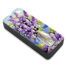 Diamond Mosaic Glasses Case Lavender 16X6.5X3CM DIY Diamond Mosaic Glasses Case for Home