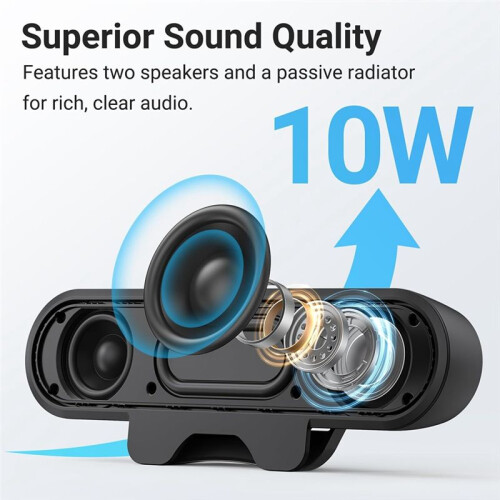 PC Speaker Desktop Computer Speaker Easily Clamps Display Volume Control Laptop Speaker  Sound Bar Desk Speaker 2