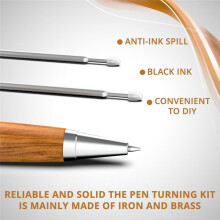 Kit Penne per Tornitura del Legno, Confezione da 10 con 10 Copripenne Bonus, Strumenti per La Fabbricazione Penne, Forniture per Tornitura Penne