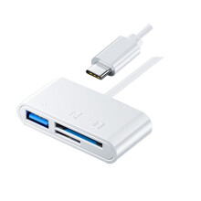 OTG Adapter Type C Plug TF/ Card Reader for OPPO POCO Cell Phone Accessories 3in1 USB C to A Connector B