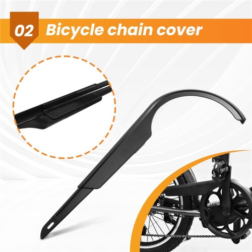 Bicycle Chain Cover 48-52T Universal Bicycle Chain Guard Bicycle Chain Shell Protector with Tail Fixed 2