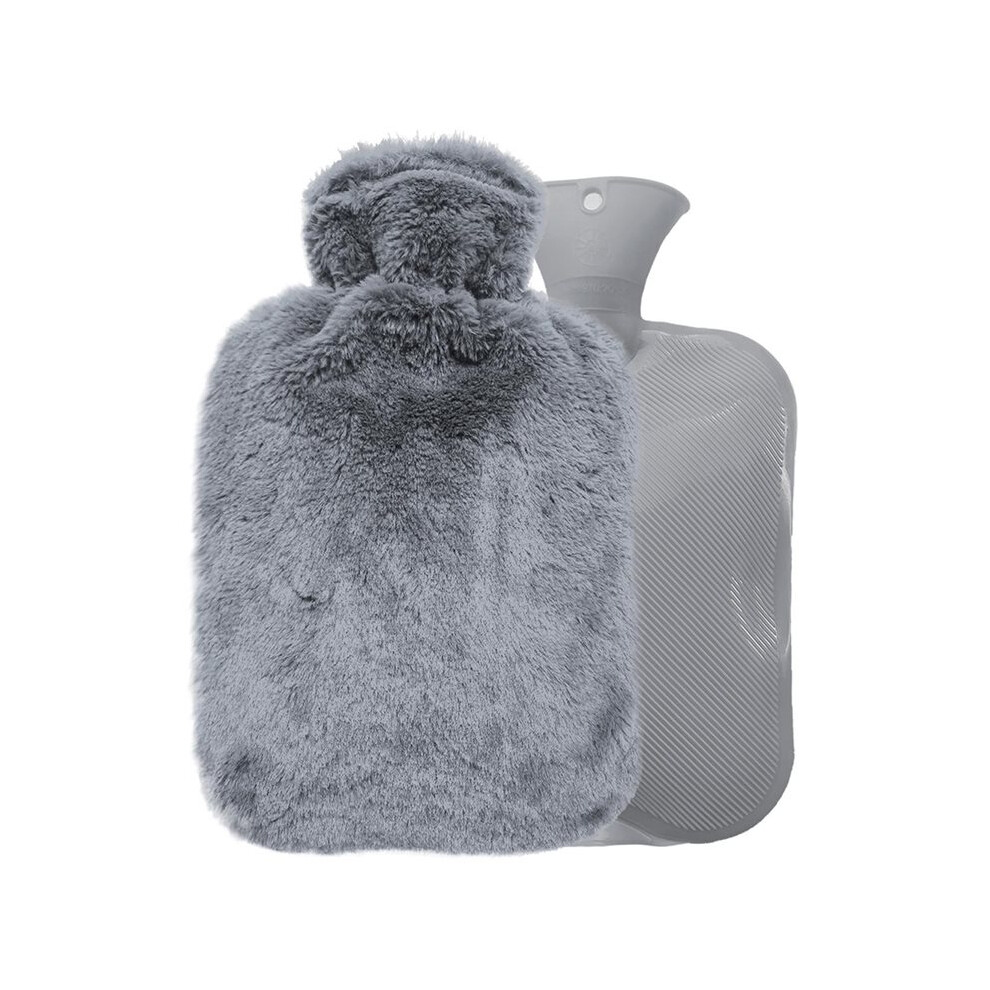 PVC Material Explosion-Proof 2000ml Winter Hot Water Bottle, Water Injection Plush Warmer, Hand Warmer,Foot Warmers
