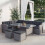 Poly-Rattan-Garnitur MCW-A29, Gartengarnitur Sitzgruppe Lounge-Esstisch-Set Sofa 2