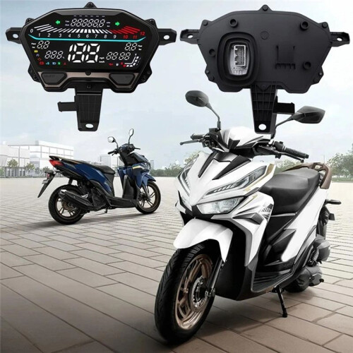 Upgraded Version Motorcycle LCD Digital Tachometer Speedometer Odometer for  Vario 125 150 160 2