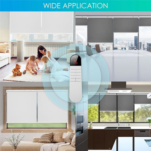 Channels Remote Control for Motorized Blinds,Only for Allesin Motorized Blinds,Punch-Free Roller Blind Electric Curtain 2