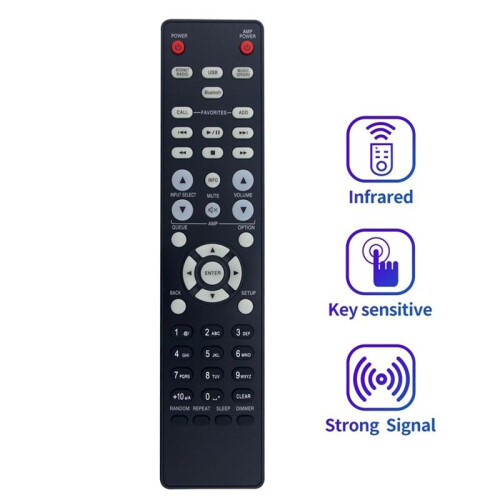 Replace RC-1224 Remote Control for  AV Audio System DNP-800NE DNP800NE 1