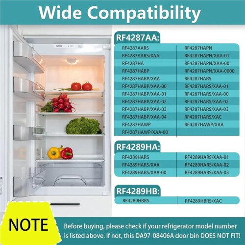 DA97-08406A Refrigerator Door Bin Shelf Replacement for  RF4287, RF4289 Series Right Side Door Storage 1