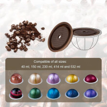 Reusable Vertuo Capsules 230ml Refillable Coffee Capsule for  Vertuo and VertuoLine Coffee Maker