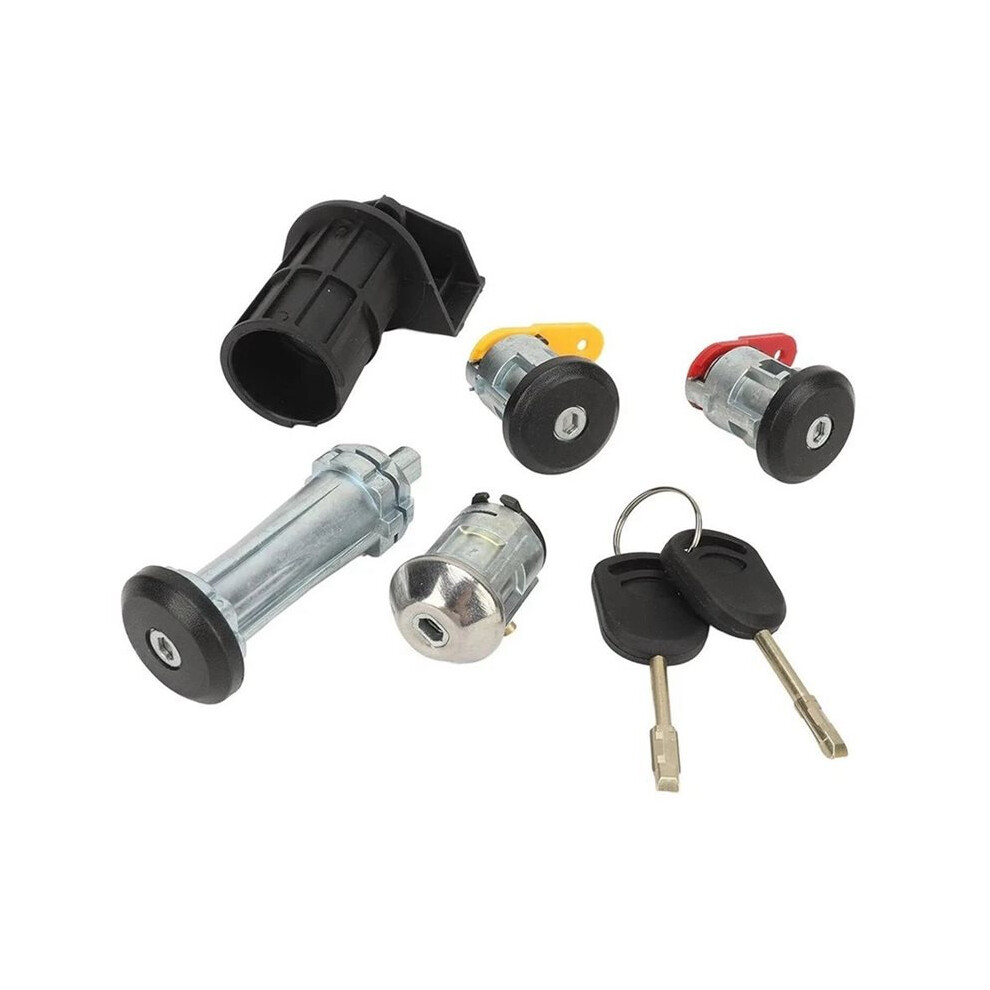 Car Front Left Right & Tailgate Baggage Ignition Lock 2 Keys For Courier Escort Fiesta Ka 3N21f22050bb Black/Silver 6031264493523