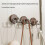 Multi-Functional Wood Grain Suction Cup Hook, No Drill Cup Hook, for Door Wreaths Front Door (4pcs) 2