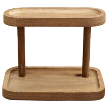 1 Wooden Storage Rack 2 Layers of Desktop Display Rack Desktop Dressing Table Cosmetic Storage Rack Desktop Storage Rack