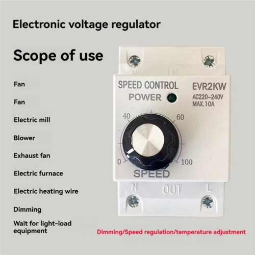 220V Angle Grinder Fan Speed Governor Ceiling Fan Stepless Electronic Voltage Regulator Speed Controller 2