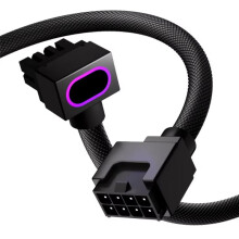 CPU8PIN Moderkortsförlängningskabel, ARGB PC-Kabel med 5V 3-Polig, 18AWG 90 Rätvinklig Design, Hane-Till-Hona-Kontakter A