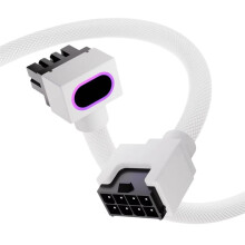 CPU8PIN Motherboard Extension Cable, ARGB PC Cable with 5V 3Pin,18AWG 90 Right-Angle Design,Male-to-Female Connectors B