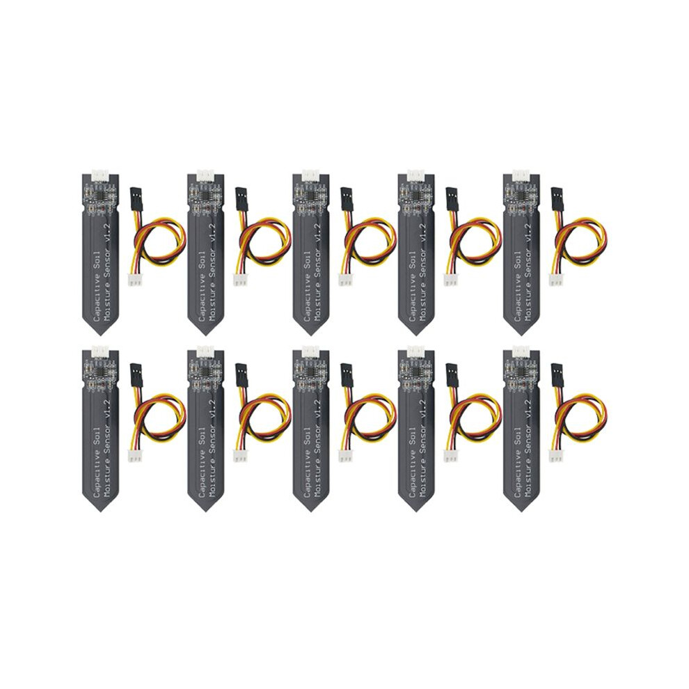 10Pcs Capacitive Soil Moisture Sensor Module Corrosion Resistant 3.3-5.5V For Moisture Detection Garden Watering 4711764427519