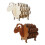 2 Sets Sheep Coaster Set Wooden Sheep Figurines Home Decor 1