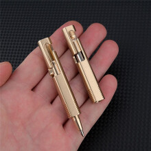 Messing-Kugelschreiber mit Schnellverschluss, Zylindrischer Bolzen, Tragbarer Taschen-Reise-Business-Signaturstift B