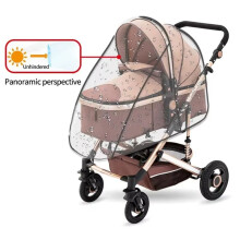 Universal Stroller Rain Cover Baby Car Weather Wind Sun Shield Transparent Breathable Trolley Umbrella Raincoat A