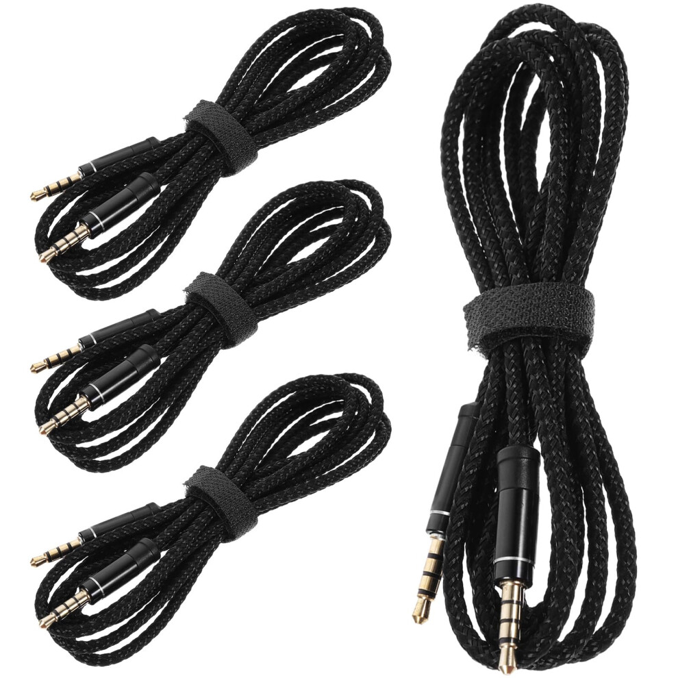 4Pcs 3.5Mm Male To Male Aux Cable Nylon Braided Audio Extension Cord For Car And Headphones 9771547208075