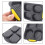Baking Mould Restaurant Hamburger Bun Silicone Mold Foldable Reusable Bread Pan Heat Resistance DIY Kitchen Tool 5