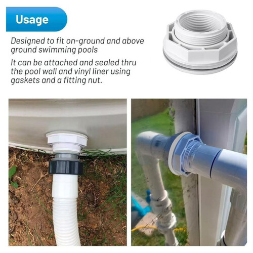 4PCS for  SP1023 Swimming Pool 1.5" Female Thread Return Fitting W/ Gasket 2