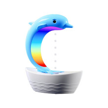 Humidificateur D'Air Multifonctionnel Dauphins Anti-Gravité, Haut-Parleur , Veilleuse RGB, Bruit Blanc, Bureau, Chambre