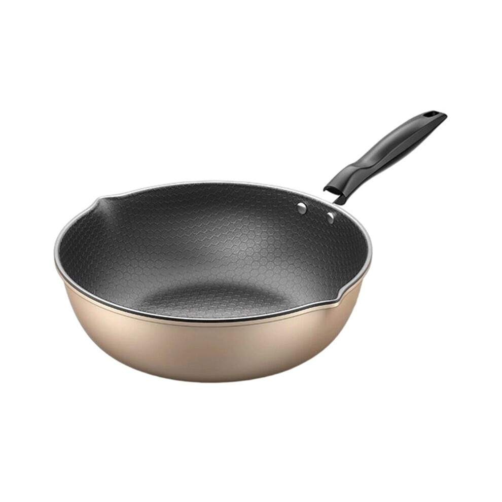 [Non-Stick Frying Pan]Honeycomb Pattern Nonstick Wok - Multi-Functional Fry Pan for All Stoves,Scratch-Resistant Coating