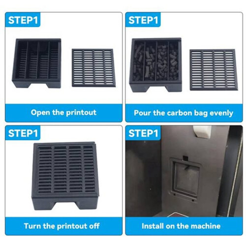 4Pcs HEPA Activated Carbon Filter for  Kobra S1/S1C 3D Printer High Efficiency Air Purifier Filter 1