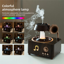 Aromatherapy Humidifier 250ml Air Humidifier Essential Oil Diffuser Vintage Gramophone Style for Home,Office EU Plug