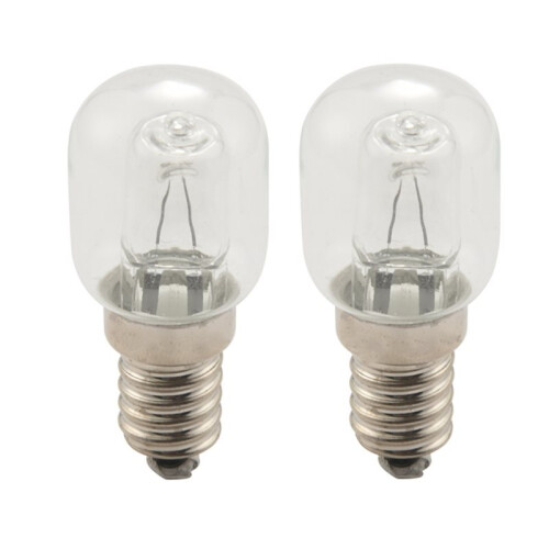 2 Pcs E14 High Temperature Bulb 500 Degrees 25W Halogen Bubble Oven Bulb 250V Quartz Bulb